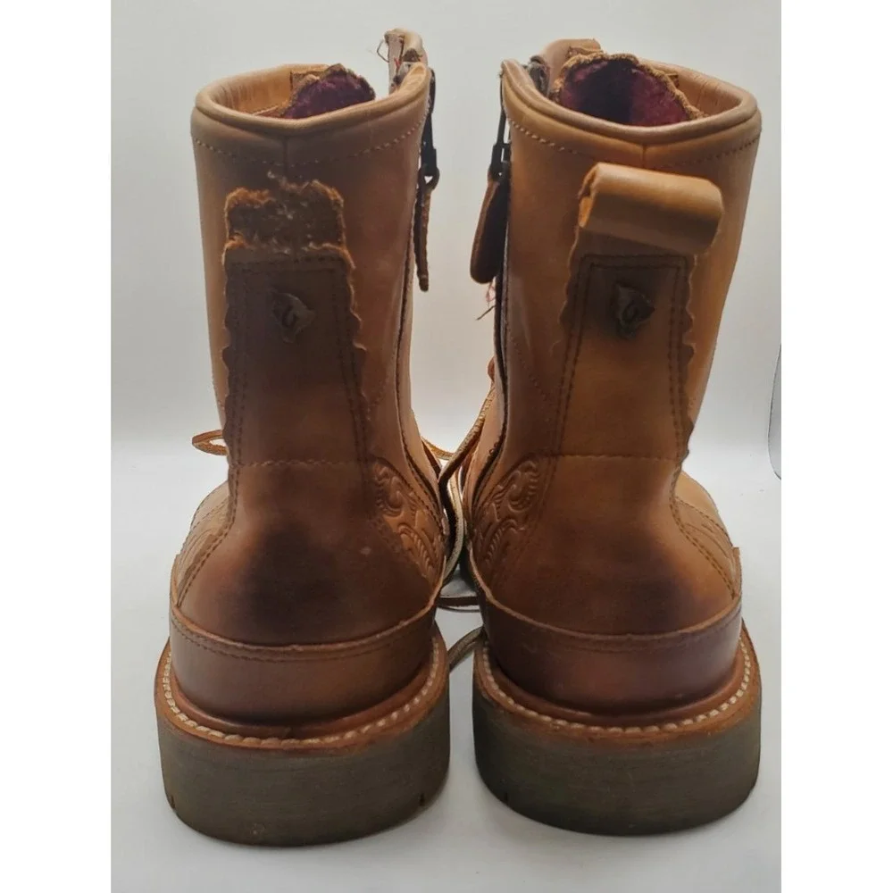 OluKai Men's Mauna Kea Size 10‎ EU 43 Tan Leather Lace Up